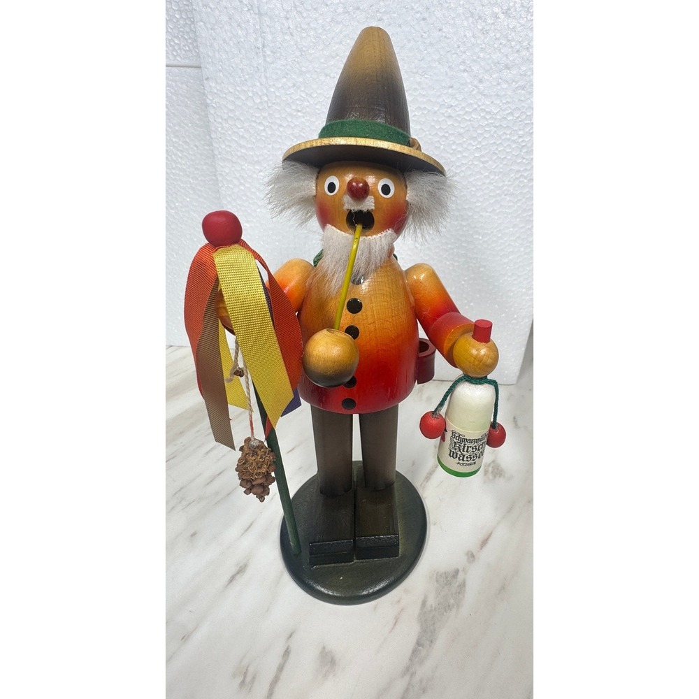 Vintage German Steinbach Wooden Incense Smoker Forest Traveler clockmaker